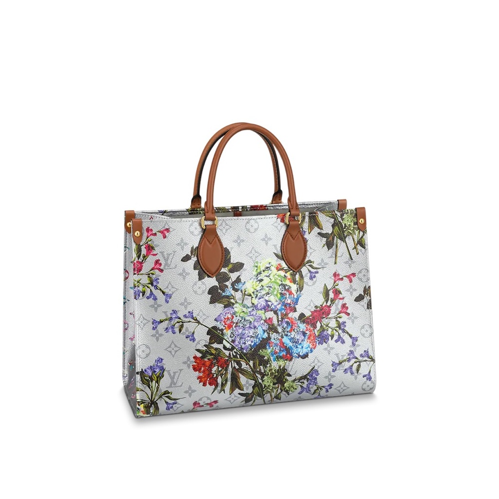 Louis Vuitton ONTHEGO MM hydrangeas Nicolas Ghesquière